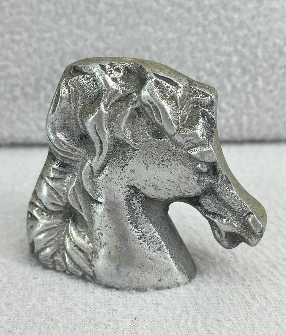 Vintage Metal Horse Head Bust Western Ranch Cowboy Rustic Shelf Decor